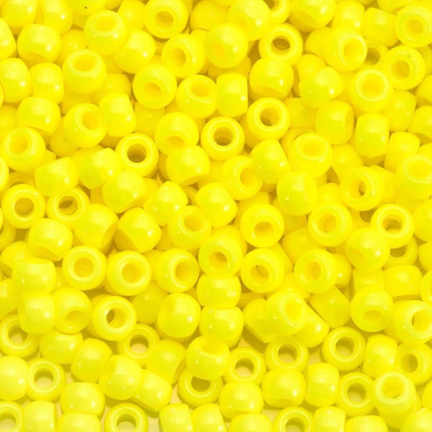 1100Pcs Red Pony Beads 6x9mm Large Hole Plastic Hair Beads for Braids, Kandi Bracelets, Keychains, Jewelry Making