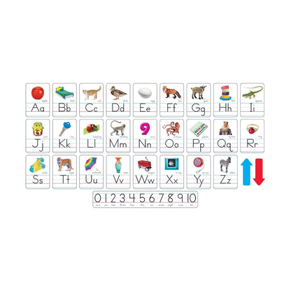 Trend Photo Alphabet Cards Zaner-Bloser Manuscript Bulletin Board Set, ABC Number Line, Classroom Decor