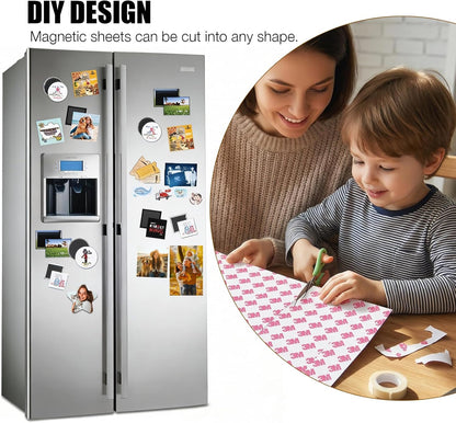 Magnetic Squares with Adhesive Backing(36PCS Each 1.5" x1.5"),Pre-Cut Self Sticky Magnets as Back to School Supplies,Peel and Stick for Cards/Picture/Poster (80mil Magnet)