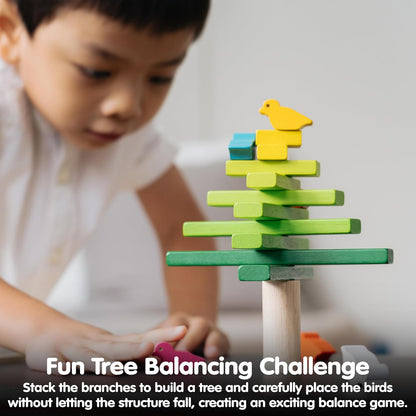 PlanToys® Balancing Cactus | Montessori Wooden Toy for Toddlers | STEM Game for Fine Motor Skills, Logic & Coordination | Eco-Friendly Educational Toy for Kids Ages 3+