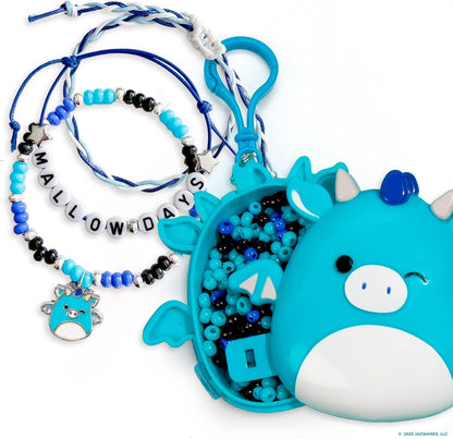 Original Squishmallows Archie The Axolotl Bracelet Kit, Friendship Bracelet Kit, Charm Bracelet Making Kit, Gifts for Girls, Squishmallows for Boys, Craft Kits