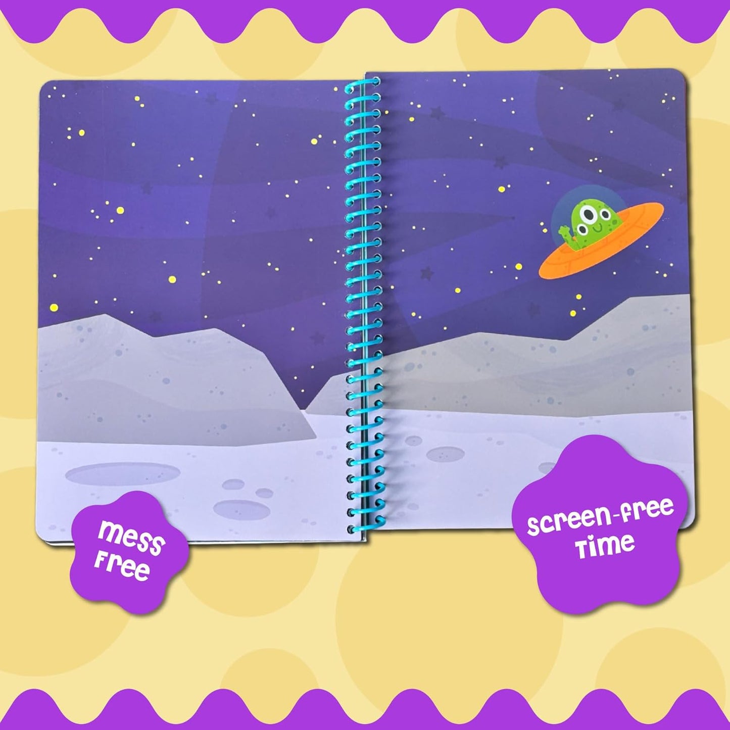 Stick4Ever Jelly Sticker Book - for Kids - Waterproof, Easy to Clean Reusable Sticker Book for Toddlers- Reusable Road Trip Activities for Kids - Stocking Stuffers for Toddlers (Wonderland)