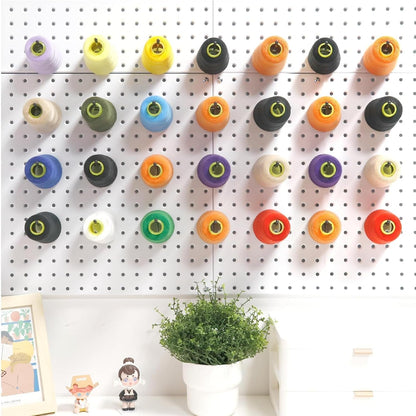 HUHOLE 50-Pack Pink Pegboard Hooks 2 Inch, Decorative Metal Peg Board Hangers with Rubber Safety Tips, Fits 1/8" & 1/4" Boards, Heavy Duty Organizer for Craft Room, Nursery, Garage & Retail Display