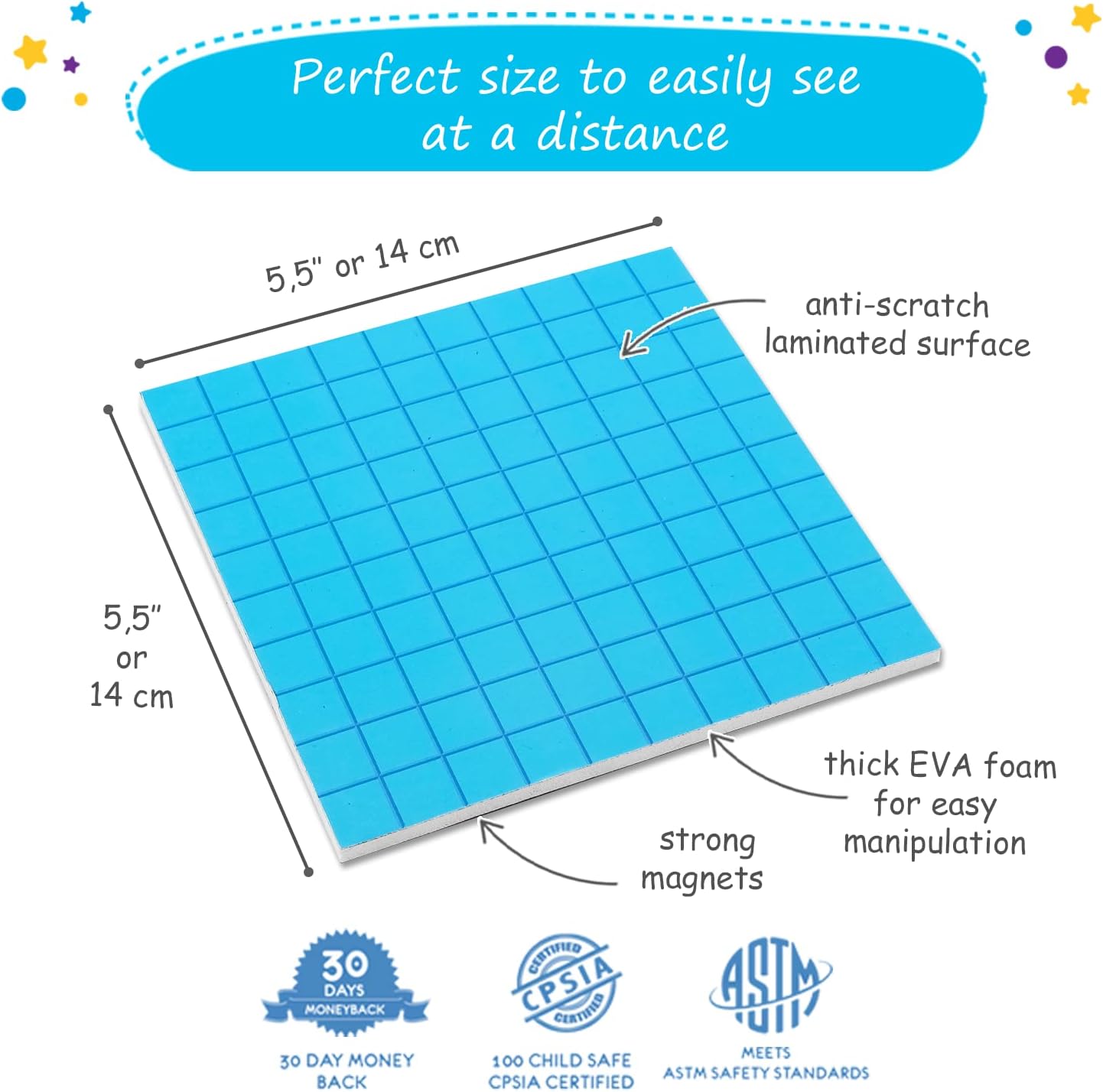 Simply magic 131 PCS Jumbo Magnetic Base Ten Blocks for Math, Place Value Blocks, Magnetic Base 10 Blocks Set for Teachers, Math Blocks for Counting, Counting Blocks, Magnetic Math Manipulatives K-3