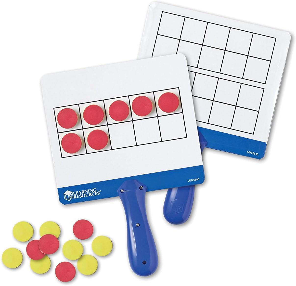 Learning Resources Rainbow Ten-Frames Classroom Set, 140 Pieces - Math Tools for Students Ages 5+, School Supplies and Teacher Resources, Classroom Supplies