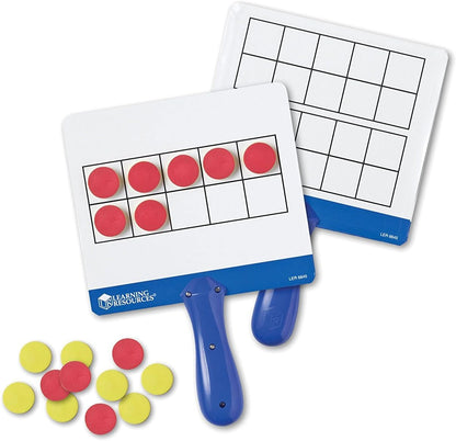 Learning Resources Rainbow Ten-Frames Classroom Set, 140 Pieces - Math Tools for Students Ages 5+, School Supplies and Teacher Resources, Classroom Supplies