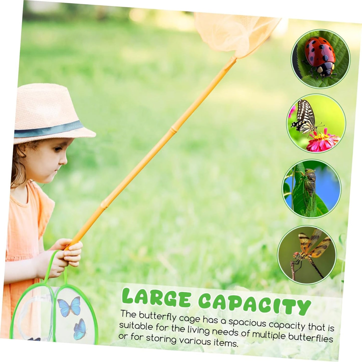 ERINGOGO 2pcs Mesh Butterfly Habitat Cages Lightweight Outdoor Enclosure for Caterpillars and Butterflies Breathable Design Zipper Seal for Observation and Growing Kits