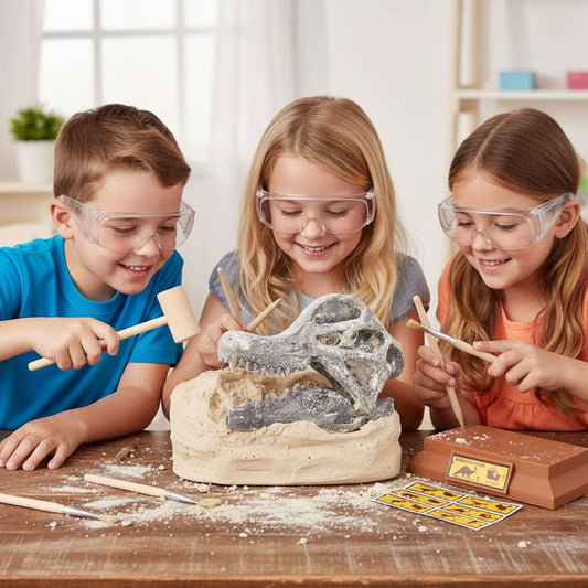 Rhode Island Novelty 6.5" Brachiosaurus Skull Excavation Kit, 1 Piece per Order