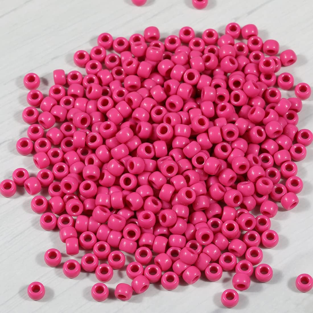 Bala&Fillic 6x9mm Army Green Pony Beads with Smooth Surface 1000pcs Crayon Color Craft Beads (Army Green)