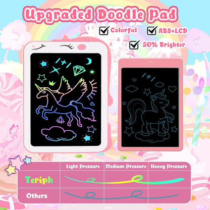 Teriph LCD Writing Tablet for Kids, Colorful Toddlers Toys Drawing Board, Educational Kid Toys, Doodle Pad Dinosaur Toy for 3 4 5 6 7 8 Year Old Boys Girls Birthday Party Xmas,8.5inch & Green