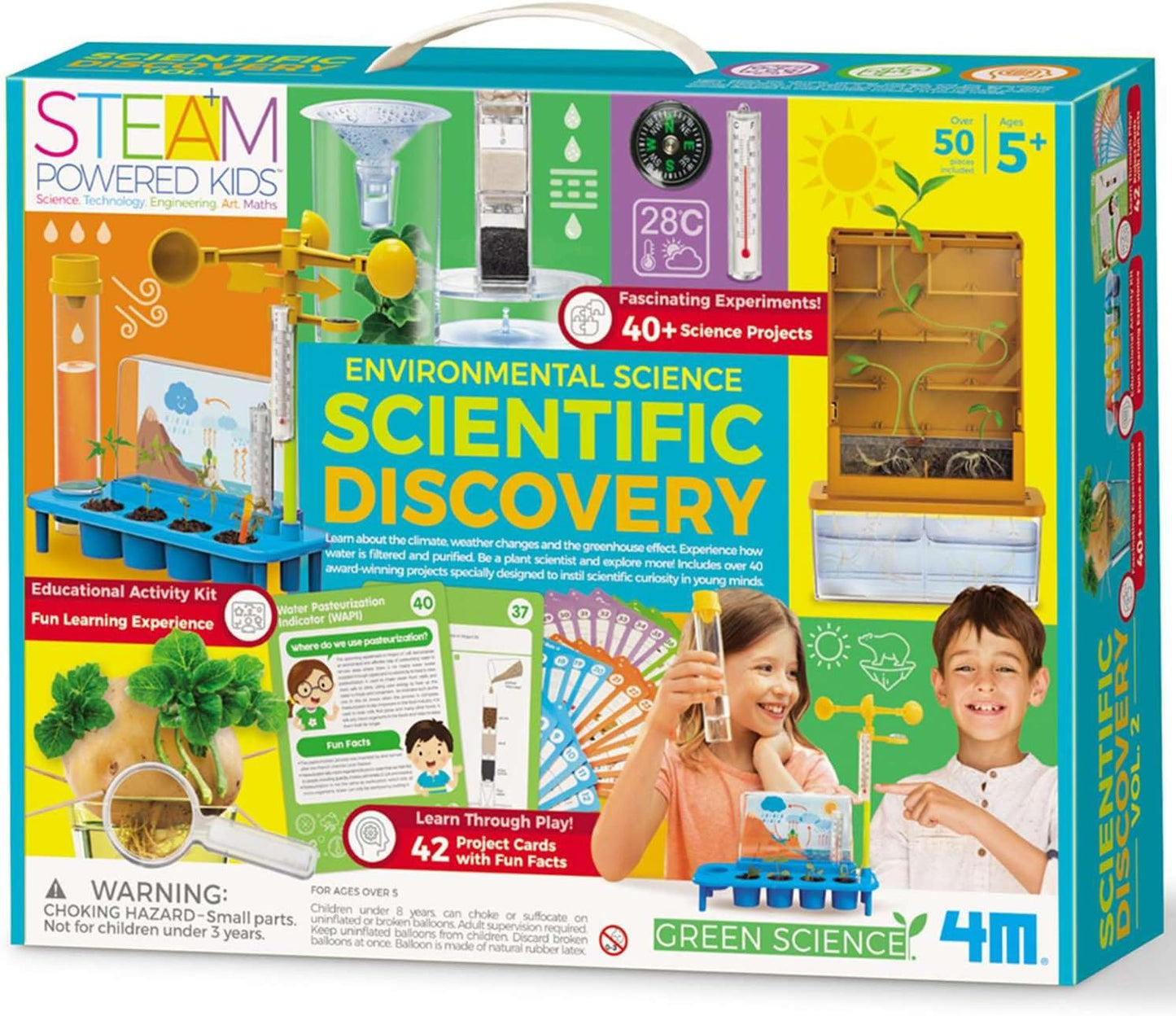 4M | STEAM Dinosaur World Exploration| Hands-On Science Kit with Dinosaur Figures & Fossil Experiments for Kids Ages 5+ - Educational Paleontology Toy Gift