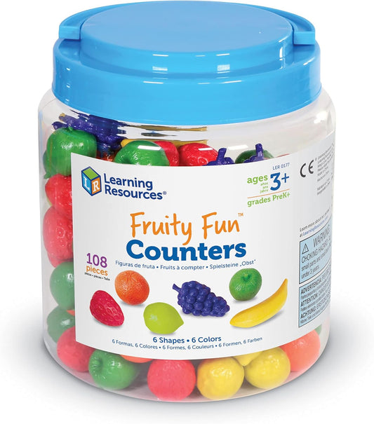 Learning Resources Fruity Fun Counters, Educational Counting and Sorting Toy, Set of 108