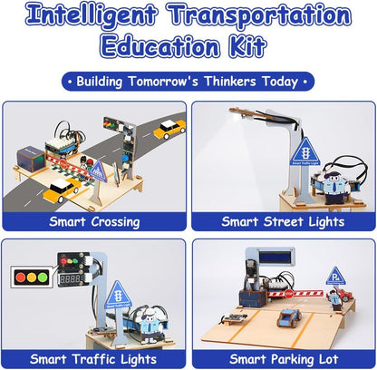 ACEBOTT 5-in-1 ESP32 STEM Smart Home and School Education Kit Compatible with Arduino, STEM Robotics Science Kits for Students Age 12+, Engineering Projects STEAM Activities Gifts 12-16 Year Old