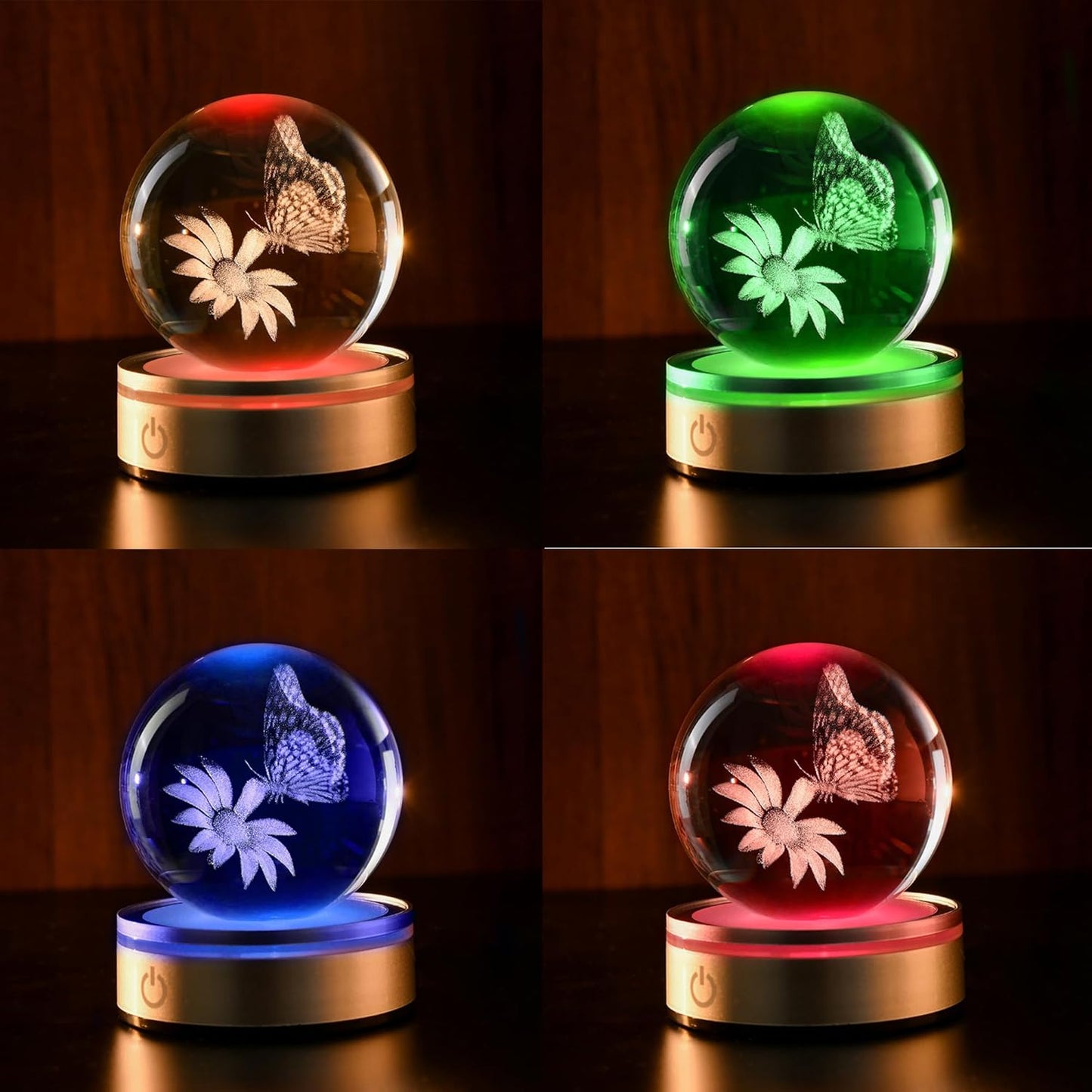 IFOLAINA 3D Solar System Crystal Ball Model Gift Space Astronomy Gift Planets Multicolor Universe Globe Ball Science Astrophysics Gift Night Light Kids Bedroom Adults Gift