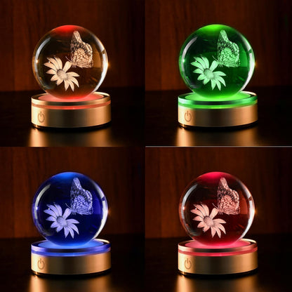 IFOLAINA 3D Solar System Crystal Ball Model Gift Space Astronomy Gift Planets Multicolor Universe Globe Ball Science Astrophysics Gift Night Light Kids Bedroom Adults Gift