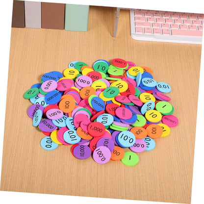 IMIKEYA 200pcs Place Value Discs for Boy Girl Versatile Math Learning Tools for Home and Classroom Use Educational Number Discs for Early Childhood Development and Interactive Play