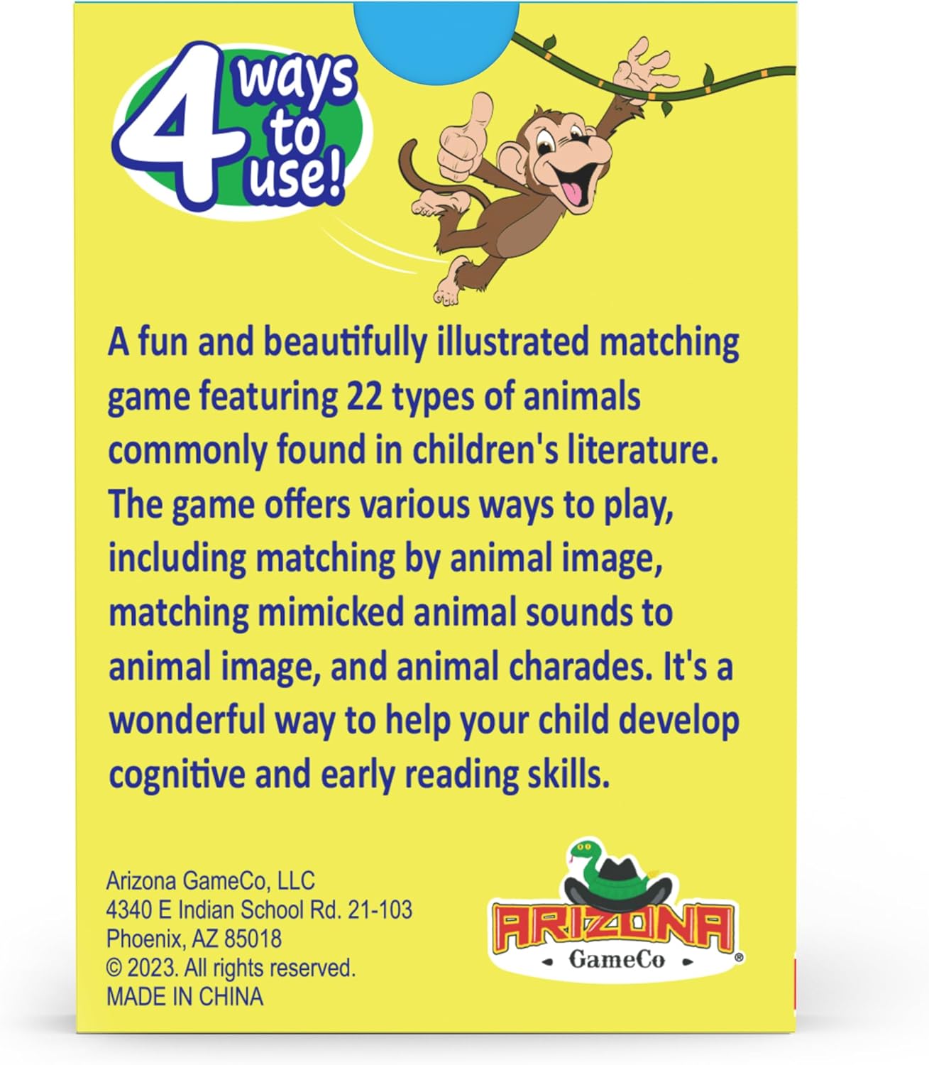 Monkey Says Baa? – Animal Matching Game for Kids Ages 4 and Up | Fun Preschool Learning Activities with Mimicked Animal Sounds & Charades for Sensory Play – Birthday Gift for Boys & Girls