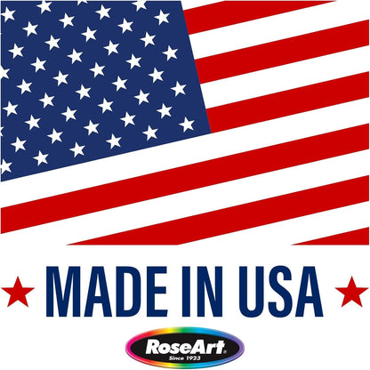 RoseArt Map of USA Puzzle for Kids – 100 Large Pieces, 24" x 18" – Educational United States Puzzle with Fun State Illustrations – Made in USA – Learning Toy for Ages 6+