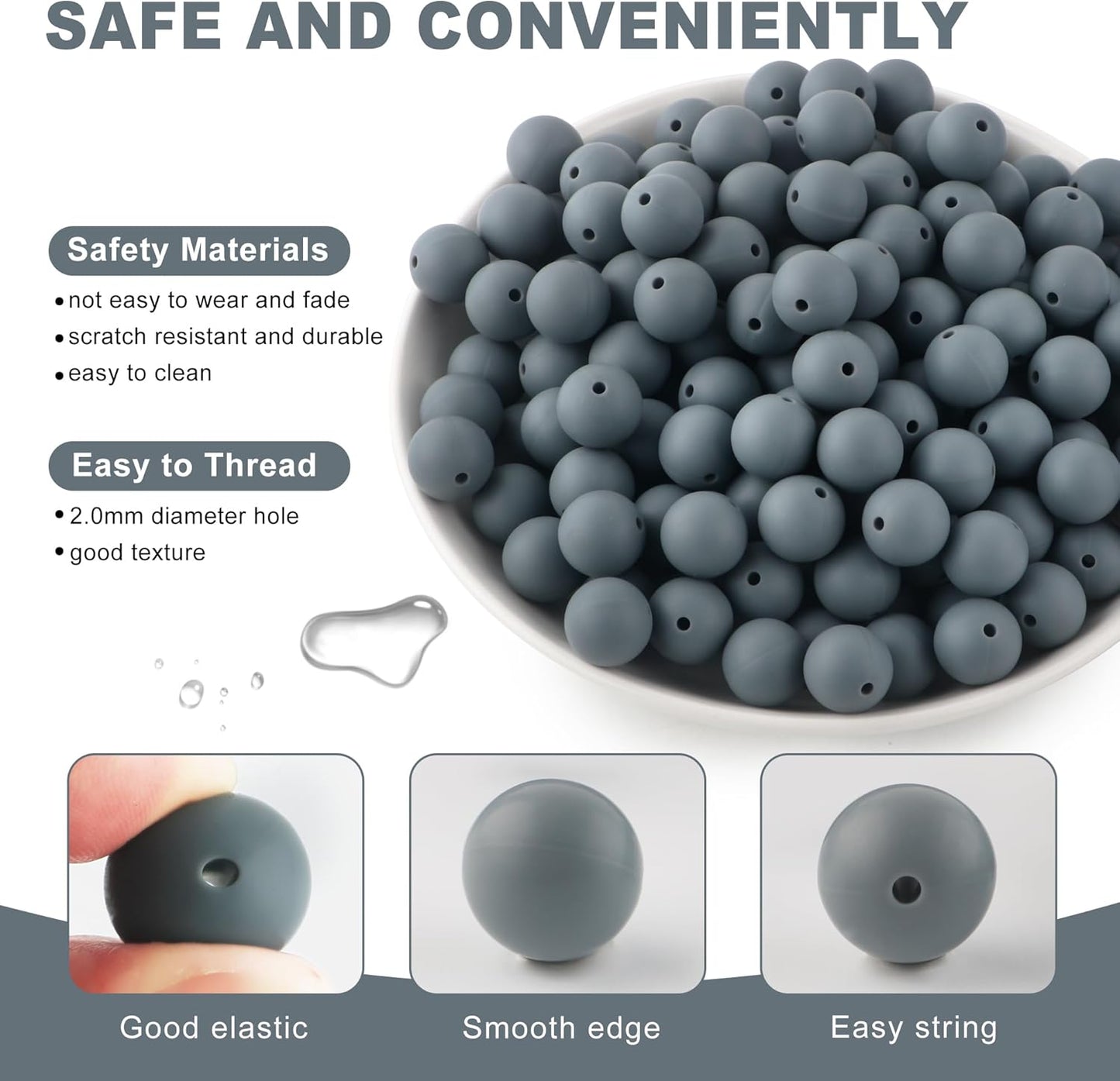 65Pcs 19mm Silicone Beads for Keychain Making Bracelet Necklace, Bulk Round Silicone Beads for Pens（Christmas Green） - Colors A