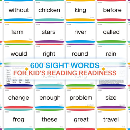 SpringFlower 712 Sight Words Flash Card,600 Dolch & Fry High Frequency Sight Word,112 Phonic Flash Cards for Kindergarten Homeschool Supplies Games for Kids Pre-K, Kindergarten, 1st, 2nd, 3rd Grade
