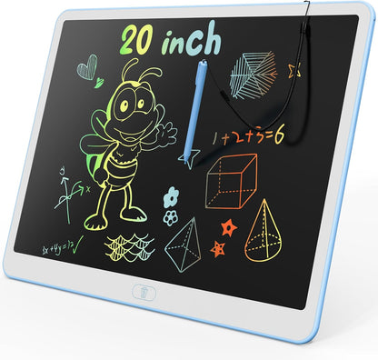 KOKODI LCD Writing Tablet, 12 Inch Colorful Toddler Doodle Board Drawing Tablet, Erasable Reusable Electronic Drawing Pads, Educational and Learning Toy for 3-6 Years Old Boy and Girls(Blue)