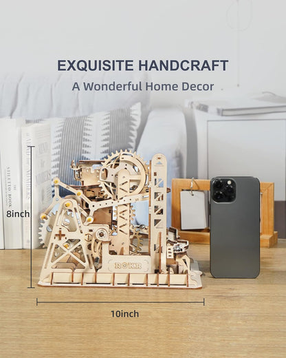 ROKR 3D Wooden Puzzle-Mechanical Model-Wooden Craft Kit-DIY Assembly Toy-Mechanical Gears Set-Brain Teaser Games-Best Gifts for Adults & Teens Age 14+(LG504-Fortress)