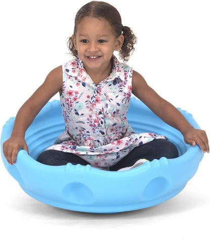 Simplay3 Two Sided Rock Around Wobble Disk and Climbing Dome for Toddlers and Kids - Rocking and Climbing - Indoor/Outdoor - Yellow/Green, Made in USA (1 Pack)