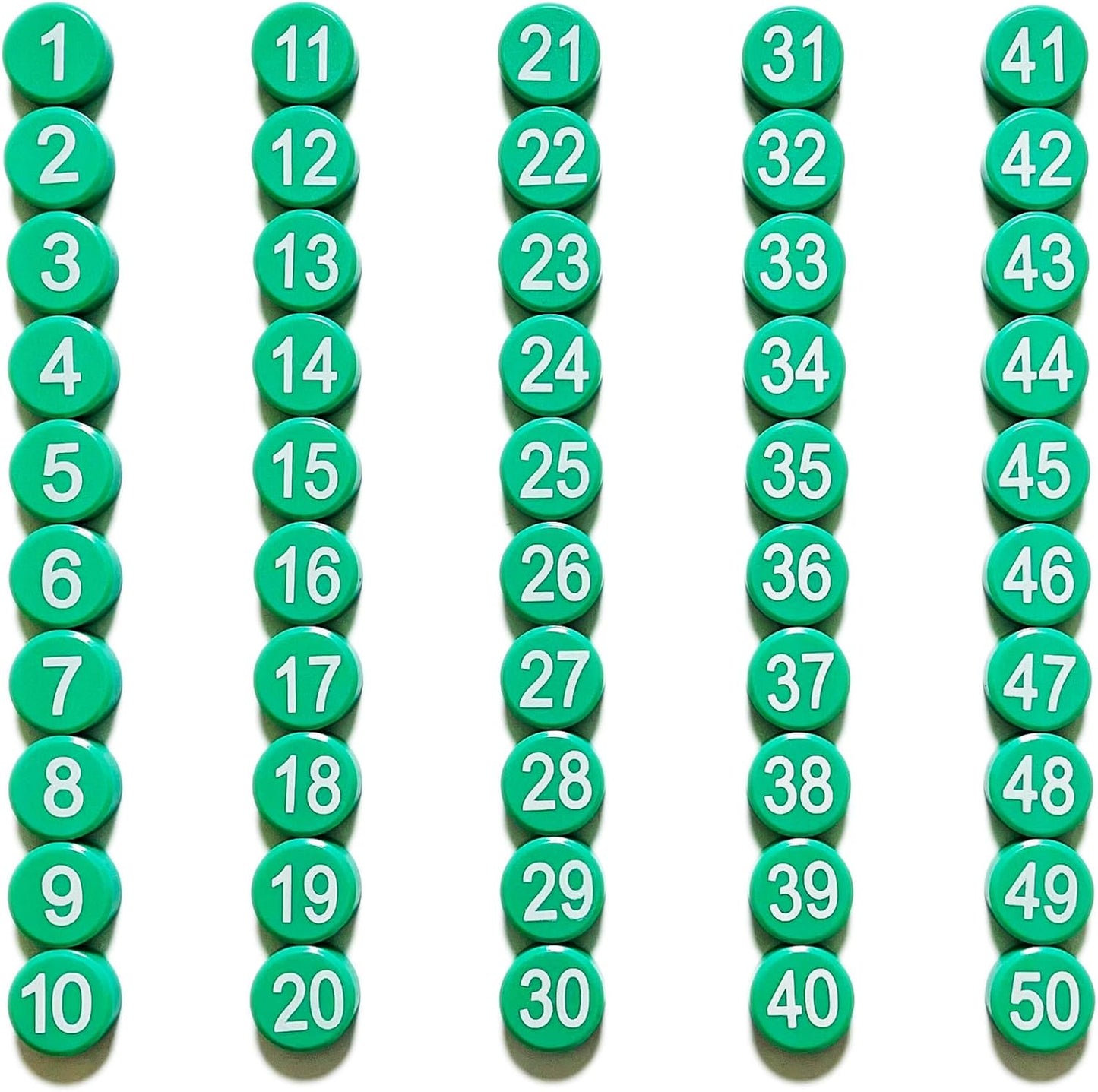 1-50 Magnetic Numbers, Magnets with Number for Dry Erase Boards, Round Number Refrigerator Magnets for Whiteboard in Home and Office (0.8" Diameter, Black)