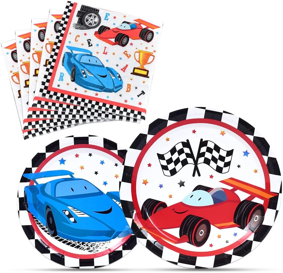 WERNNSAI Science Party Decorations - 48 Pcs Science Plates and Napkins Mad Scientist Birthday Decoration Chemistry Party Plates Set Little Scientist Labratory Favors Serves 16 Guests