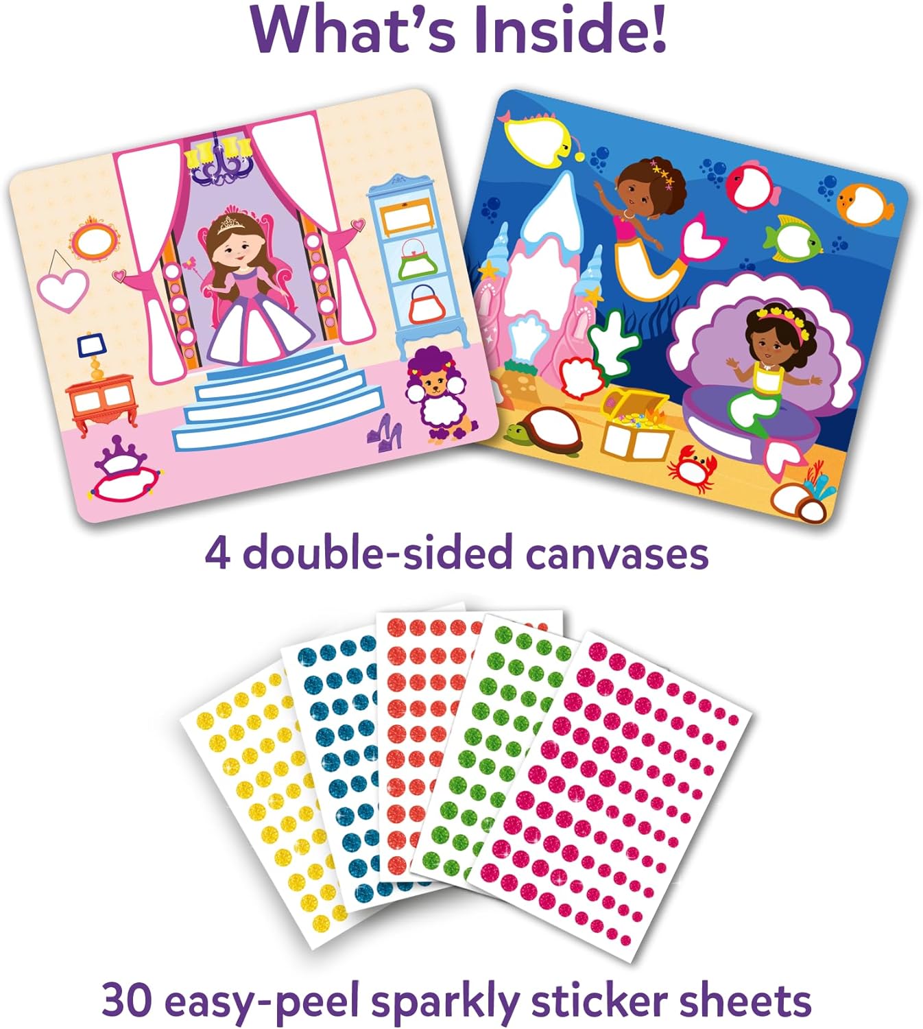 Skillmatics Dot It Sticker Art - Disney Princess, Mess-Free Fun for Kids, 500+ Stickers, Craft Kits, DIY Scrapbooking Activity, Gifts for Girls & Boys Ages 3, 4, 5, 6, 7