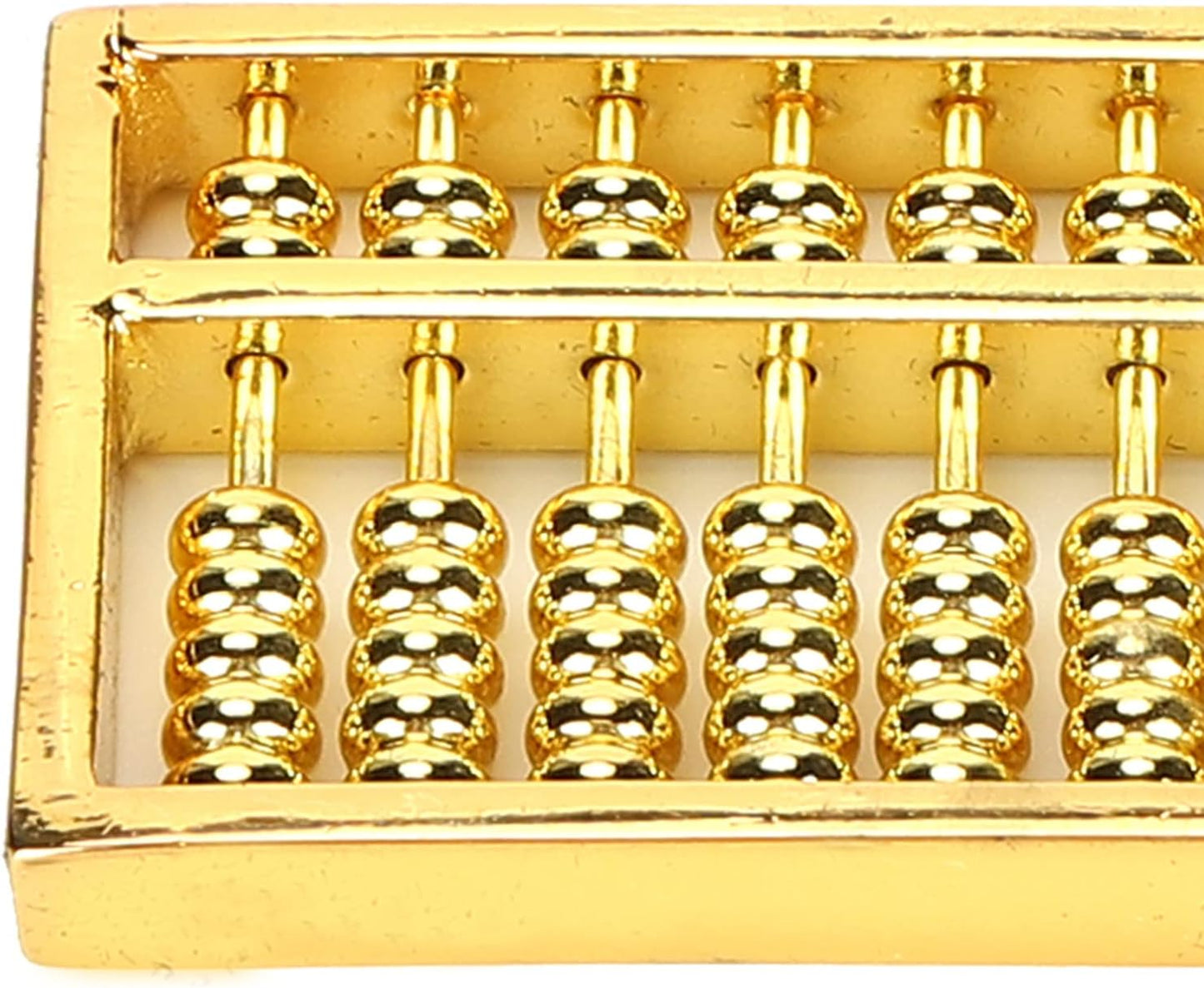 GLOGLOW Chinese Ancient Abacus, 1.8x1in Mini Brass Abacus 9 Gears Chinese Math Calculating Tool Educational Learning Kids Adult Collection