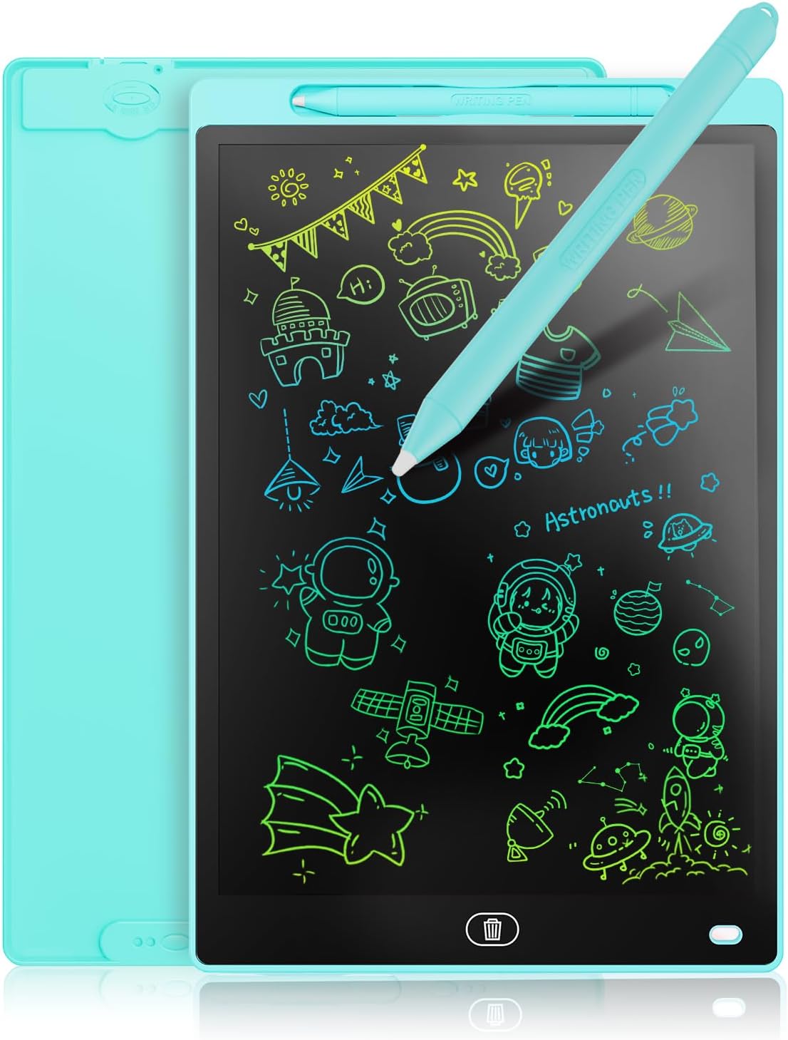 [2 Pack] Genialba LCD Writing Tablet 12-Inch Colorful Doodle Board, Toddler Learning Educational Toys Gifts for 3-8 Years Old Girls and Boys, Electronic Drawing Pad for Kids (Pink&Blue)