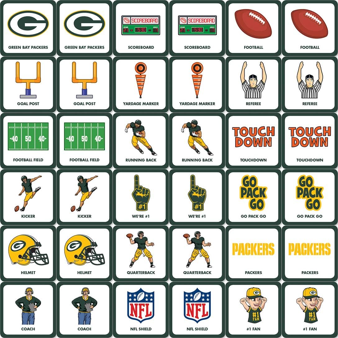 MasterPieces Sports Games - NFL Matching Game - Game for Kids and Family - Laugh and Learn