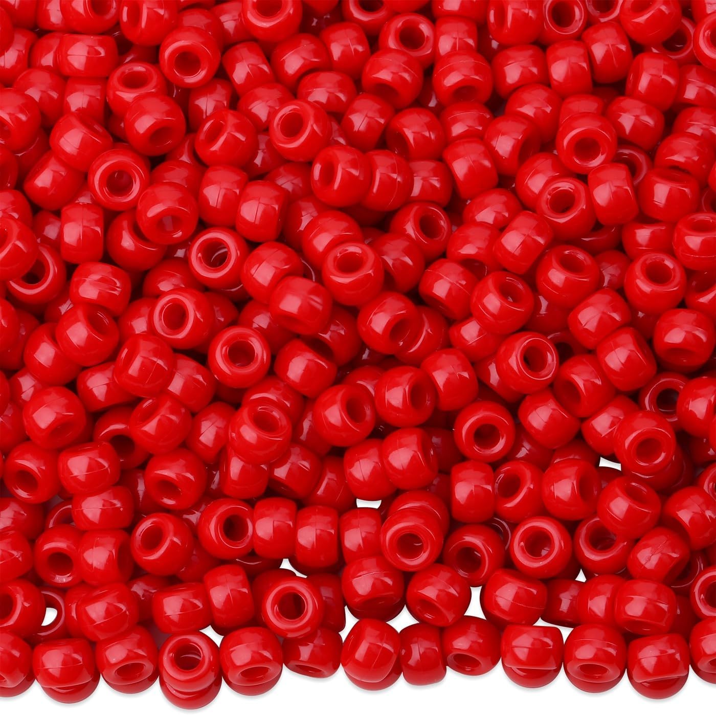 1000Pcs Valentine's Day Pony Beads Pink Red White Bracelets Crafts 6x9mm Bulk Plastic Pony Valentine Beads for Jewelry Making Party Party DIY Crafts Necklace Keychain Romantic Accessories