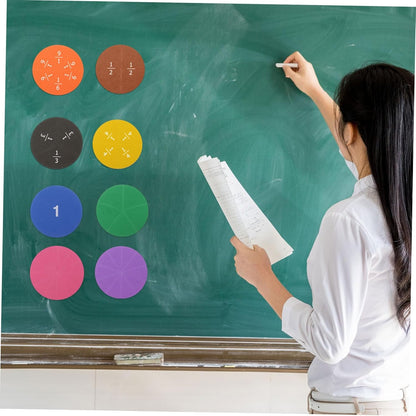 DOITOOL 1 Set Eva Fraction Circles for Educational Math for Learning Fractions School Engaging Early Educational Plaything