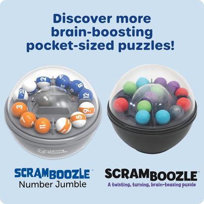 Learning Resources Scramboozle Number Jumble - 3D Brain Teasers for Kids and Adults, Puzzles for Teens, Critical Thinking and Problem Solving Game, Travel Toy, Fidget Toys, Gifts for Boys and Girls