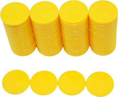 Smartdealspro Set of 100 1 Inch Opaque Plastic Learning Counters Mini Poker Chips Game Tokens with Storage Box (Pink)