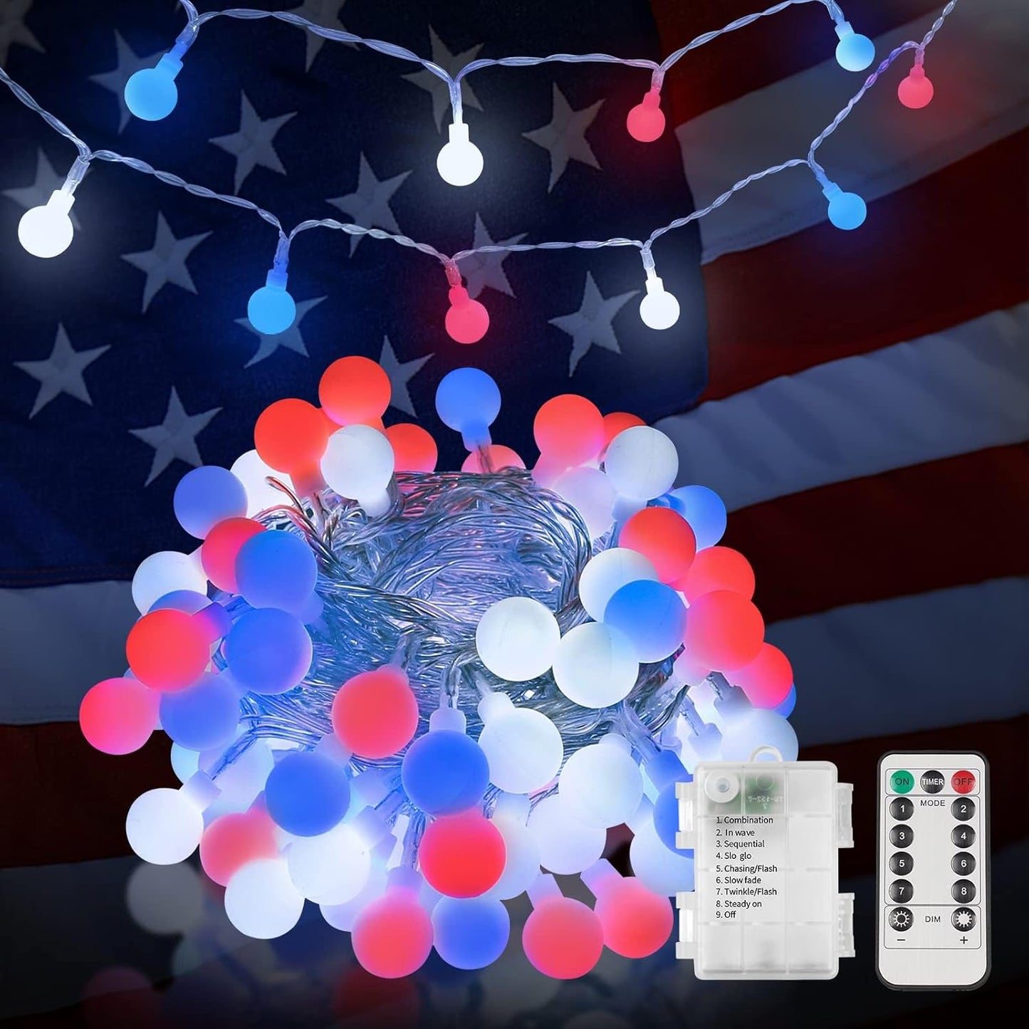 suddus String Lights for Bedroom, 66ft 200 Led Connectable Globe String Lights Indoor, Hanging Fairy Lights Plug in with Remote for Kids Room Dorm Classroom Outdoor Christmas Tree Decor, Warm White
