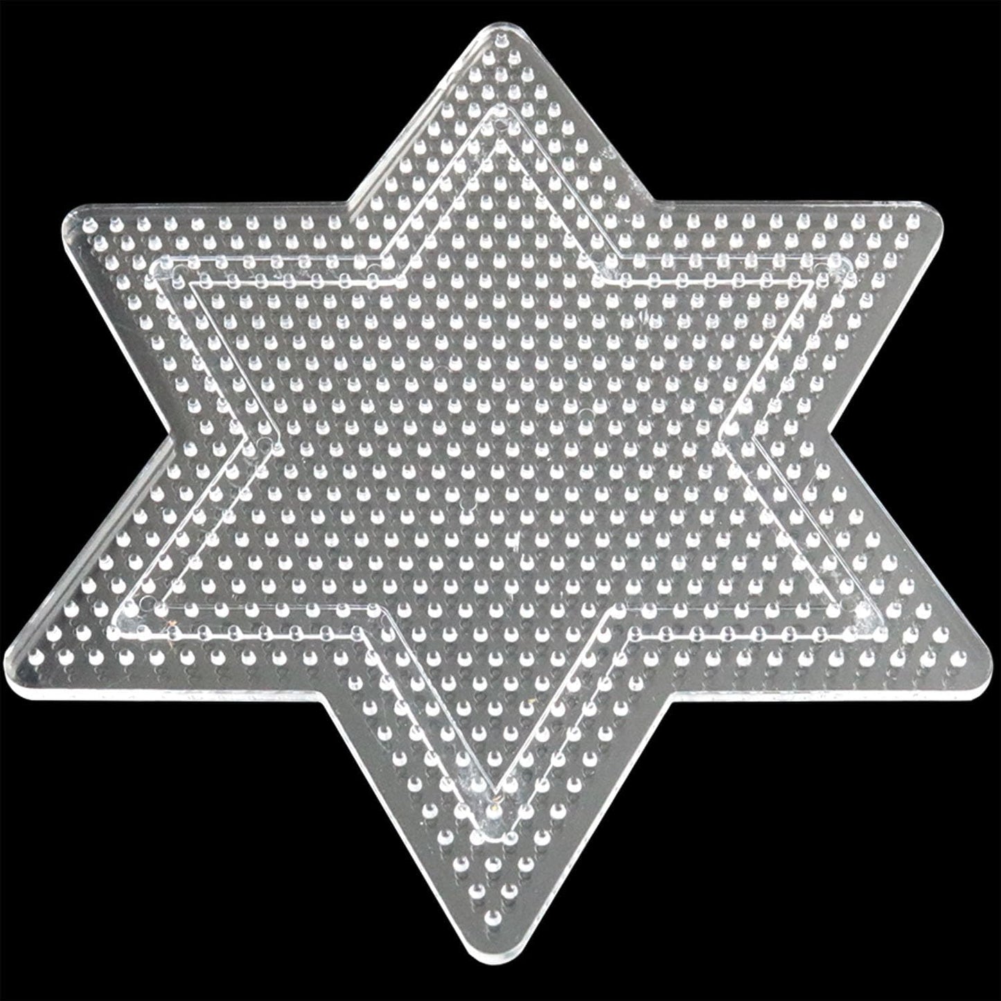 DGZZI 6PCS Fused Bead Board 2.6mm Transparent Plastic Bead Board Set 3 Shapes Handmade Material Beads Handmade Toys Patchwork Bean Base Plate Mini Perforated Bead Nail Plate