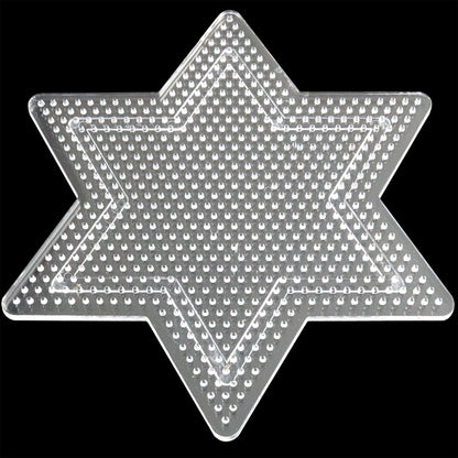DGZZI 6PCS Fused Bead Board 2.6mm Transparent Plastic Bead Board Set 3 Shapes Handmade Material Beads Handmade Toys Patchwork Bean Base Plate Mini Perforated Bead Nail Plate
