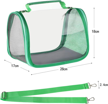 Small Butterfly Habitat Transparent Bug Mesh Cage Portable Caterpillar Enclosure Terrarium Critter Net Cage Breathable Lizard Pigeon Outdoor Observation Container Dragonfly Habitat, 11’’*7’’*6.7’’
