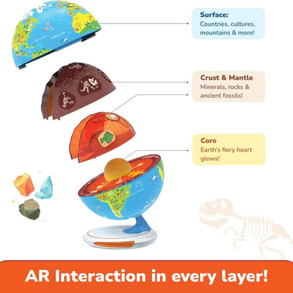 PlayShifu Globe for Kids– Orboot Earth: Interactive Kids Globe with 1000+ Facts on Animals, Places & Monuments | Tech-Powered Learning Toy & STEM Gift for Kids Ages 4–10