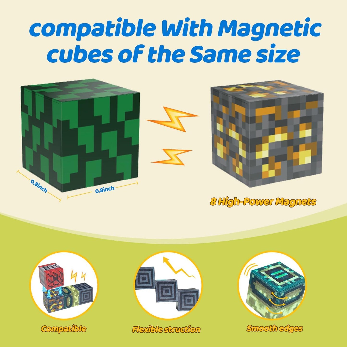 Magnetic Building Blocks for Kids, Magnetic Tiles Build Cubes Game, 100PCS STEM Educational Magnet Toys, Ideal Gift for Toddlers Boys Girls Grandkids Christmas Birthday