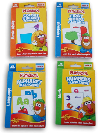 Playskool Early Educational Potato Head Themed Pre-K Flash Card Set - Numbers, Alphabet, First Words, and Colors & Shapes