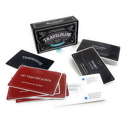Italian Flash Cards - Learn Italian Language Vocabulary Words and Phrases - Basic Sentences for Beginners - Gift for Travelers, Kids, and Adults - Language Cards by Travelflips