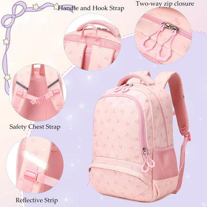 Girls Backpack for Elementary Unicorn Backpack Kids Backpack School Bookbag for Girls 3 in 1 Set Back to School