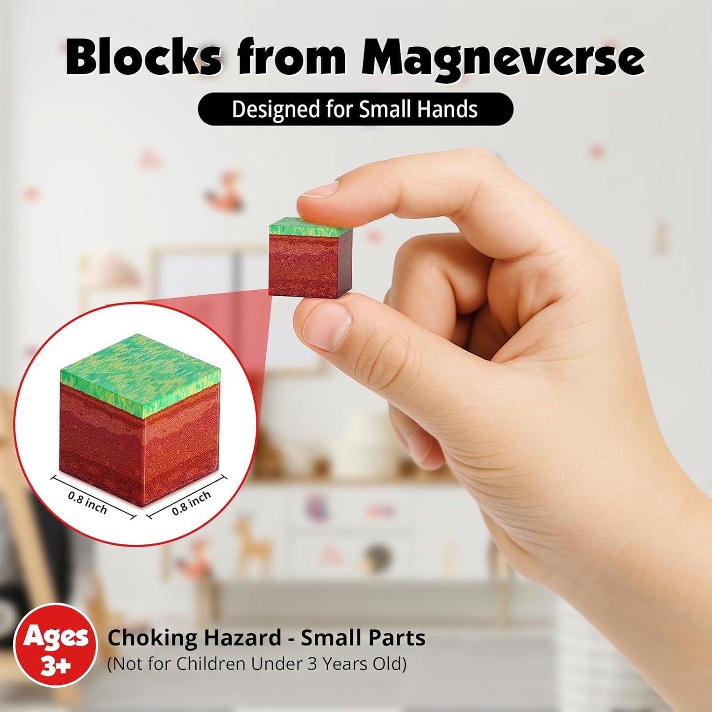 Magneverse 200 PCS 0.8in Magnetic Blocks - Magnet Toys for Kids, Magnetic Building Blocks Cubes, Stacking Magnets, School STEM Toys Birthday Gifts for Boys and Girls Age 3+ Years Old (Theme: Portal)