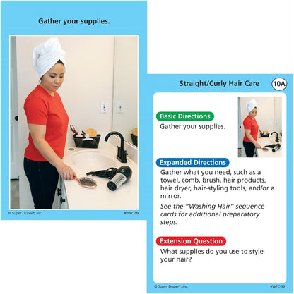 Super Duper Publications | Webber® Activities of Daily Living Photo Sequencing Cards | Educational Learning Resource for Children