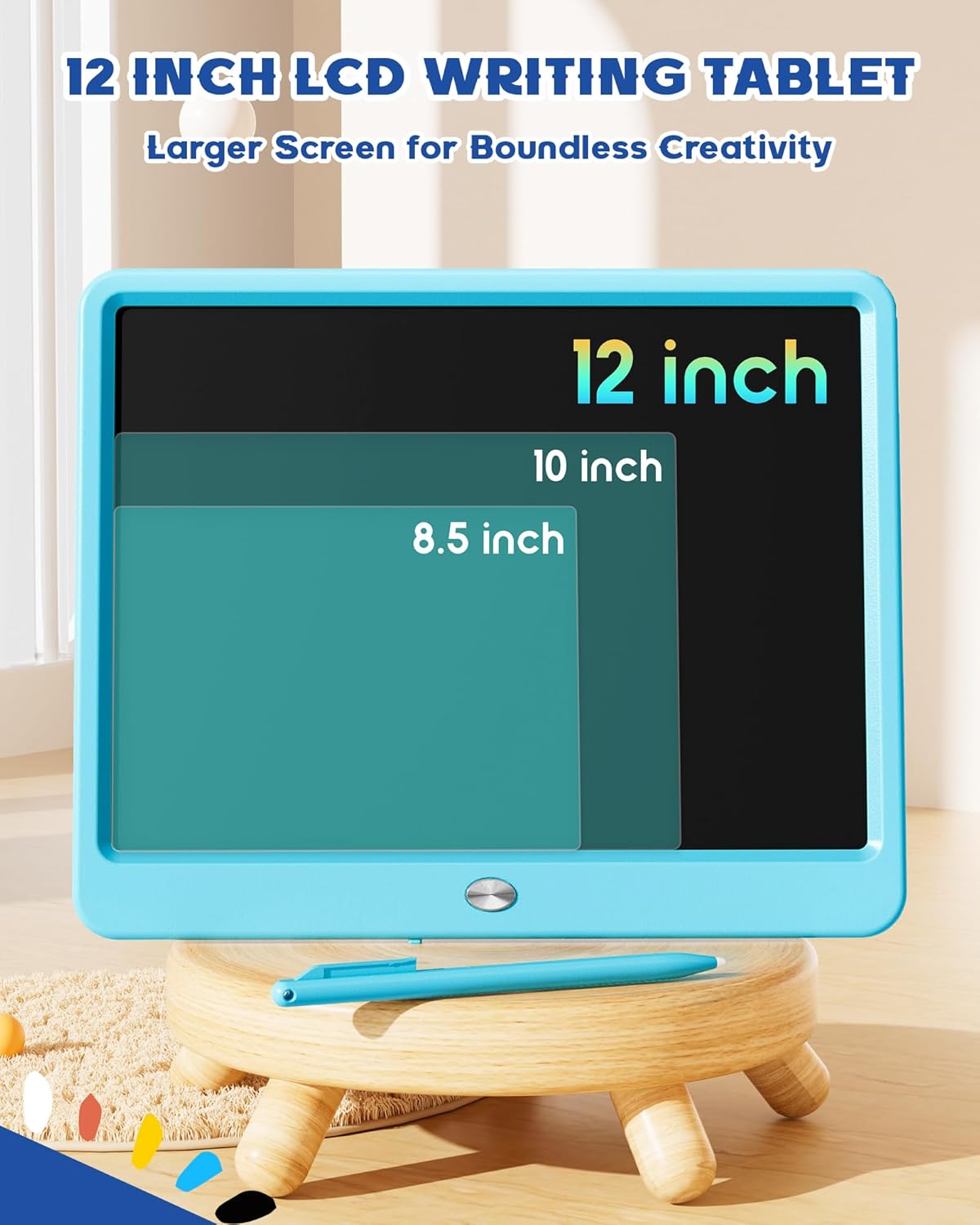 Bravokids Toys for 3-6 Years Old Girls Boys, LCD Writing Tablet 10 Inch Doodle Board, Electronic Drawing Pads, Educational Birthday Gift for 3 4 5 6 7 8 Years Old Kids Toddler (Blue)
