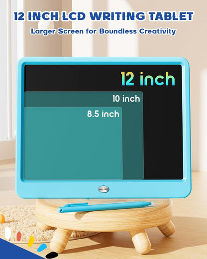 Bravokids Toys for 3-6 Years Old Girls Boys, LCD Writing Tablet 10 Inch Doodle Board, Electronic Drawing Pads, Educational Birthday Gift for 3 4 5 6 7 8 Years Old Kids Toddler (Blue)